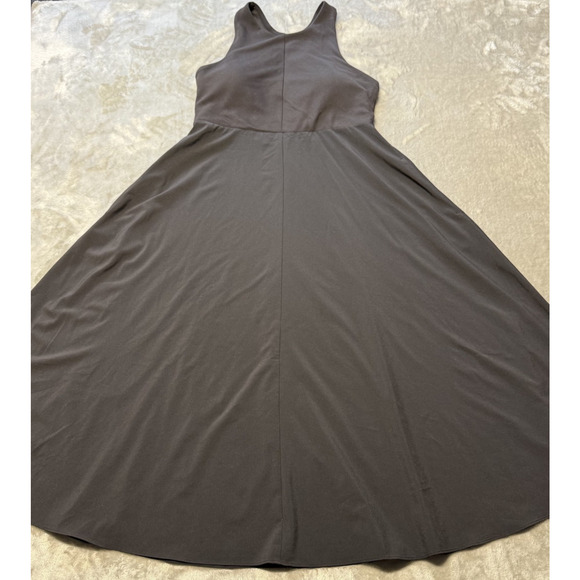 Athleta WINONA Midi Support Racerback Dress Black Sz M Petite Active Sleeveless - Picture 2 of 12
